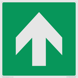 E907 Safe condition: Up / forwards arrow (90 deg supplimentary)